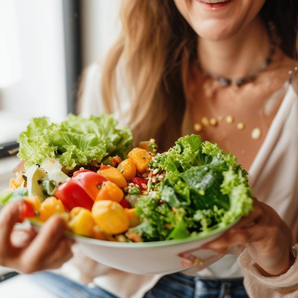 person eating healthy person eating healthy